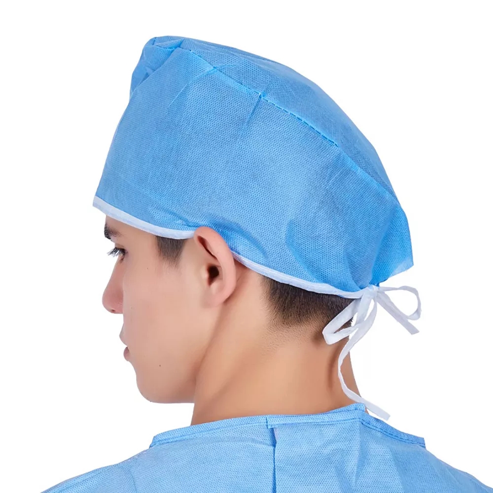 Disposable Surgical Cap. Disposable Hair Covers SMS 30 GSM, Nurses Head Coverings for Surgical Personnel.