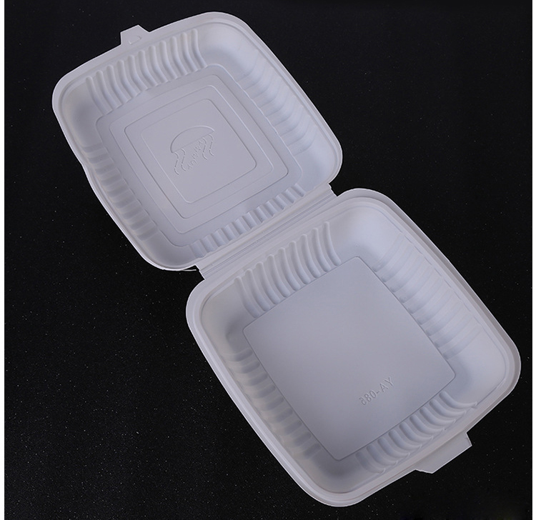 Biodegradable Sugarcane Bagasse 6x6 inch Burger Hamburger Box