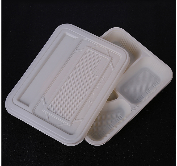  5 Compartment Eco Friendly Biodegradable Disposable Packaging Cornstarch Corn Starch Takeaway Bento Lunch Box Food Container