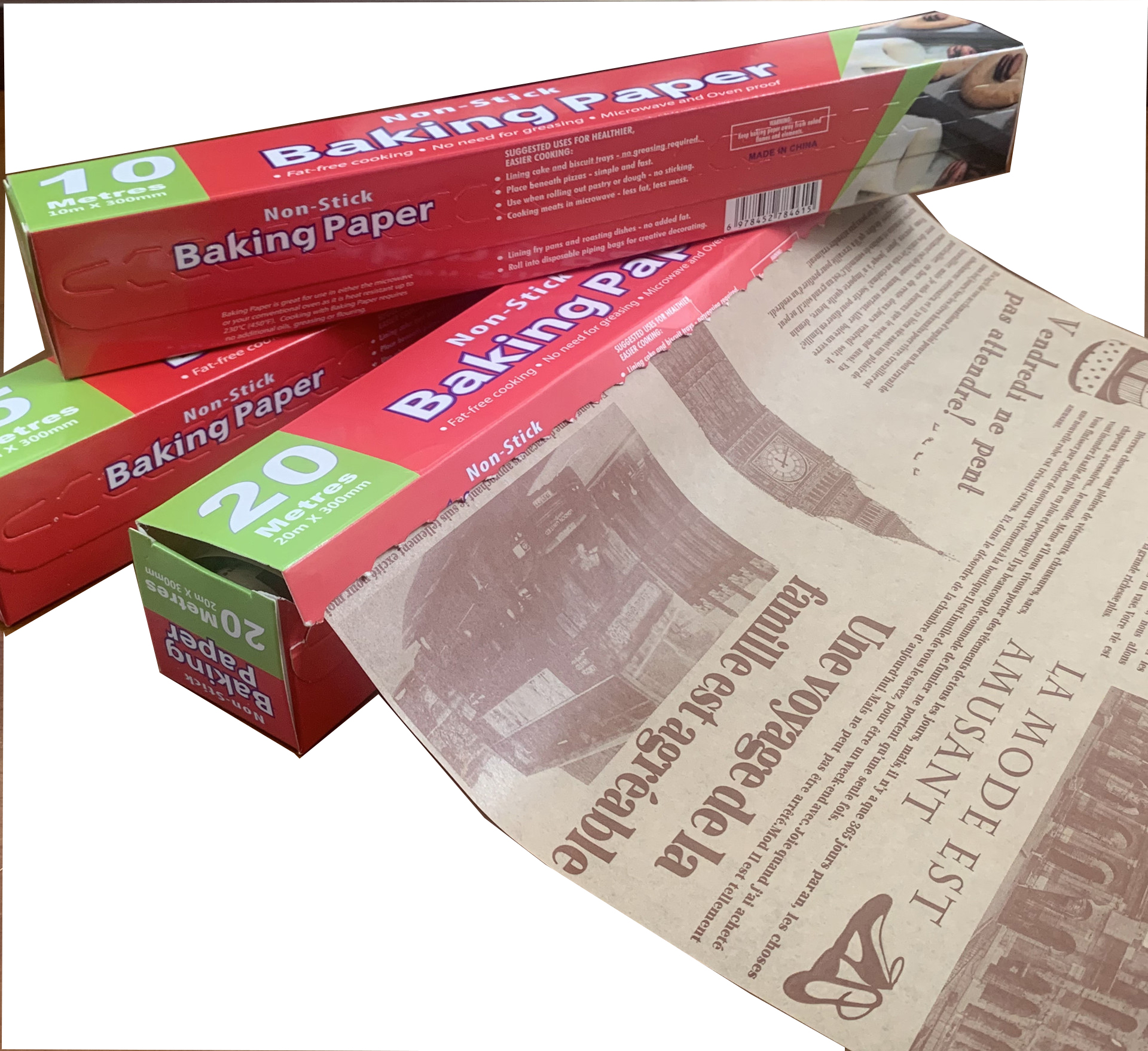 Greaseproff Disposable Parchment Baking Paper Silicone Double Side Coated Baking Paper For Kitchen& Air Fryer