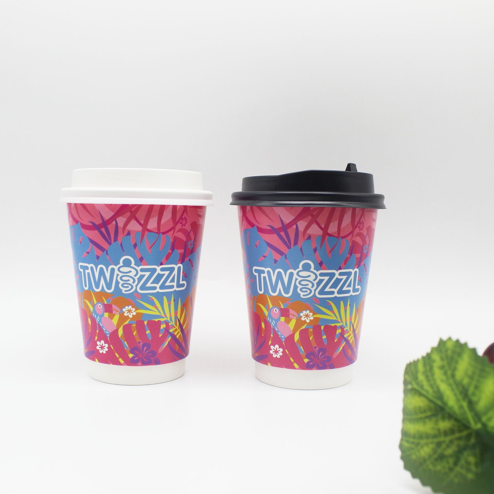  Wholesale Custom Biodegradable Disposable Double Wall Travel Take Away Paper Coffee Cups with Lids