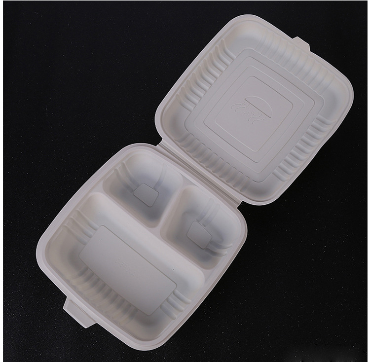 Biodegradable Sugarcane Bagasse 6x6 inch Burger Hamburger Box