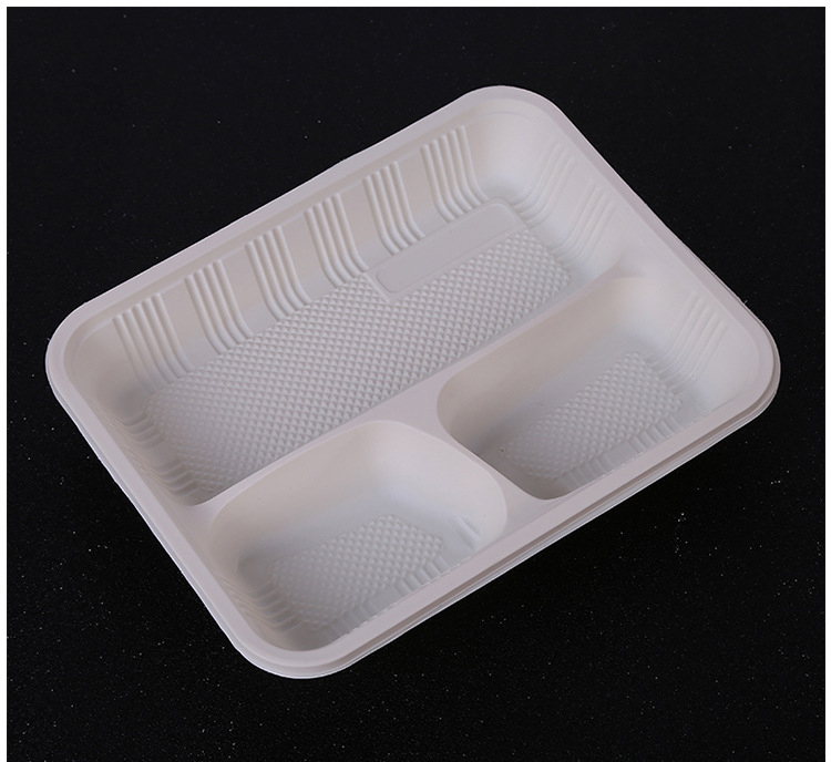  5 Compartment Eco Friendly Biodegradable Disposable Packaging Cornstarch Corn Starch Takeaway Bento Lunch Box Food Container