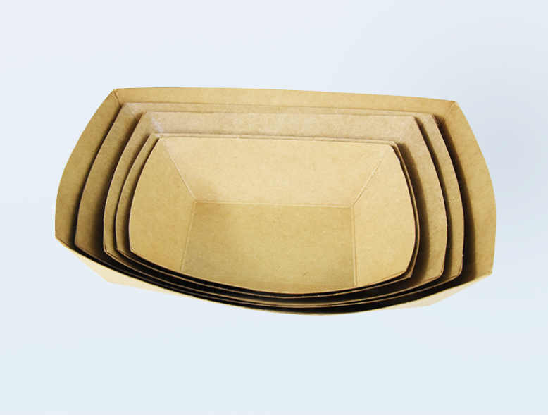 Eco Friendly Disposable Bread French Fries Chip Paper Tray Boat Box Package