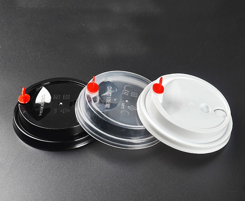 Wholesale 90mm Diameter Plastic One Piece Shot Cup Lid Leak Proof Hard PP Shot Cup Lid