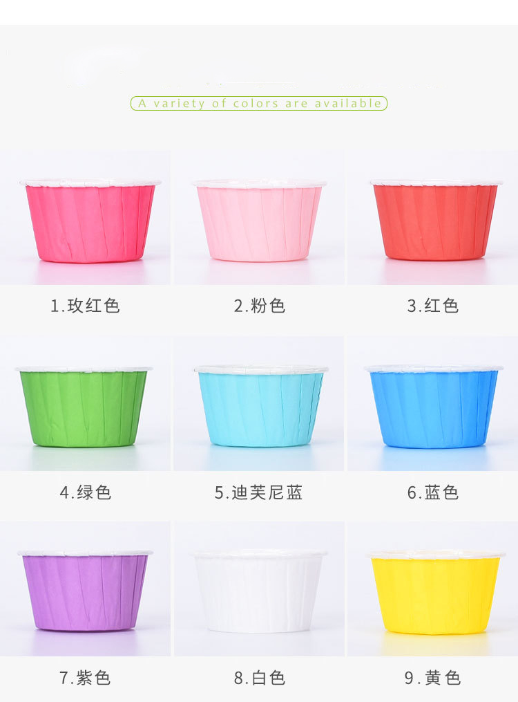 Custom Disposable High Temperature Resistant Grease Proof Food Safe Paper Cupcake Cases Baking Cake Cups