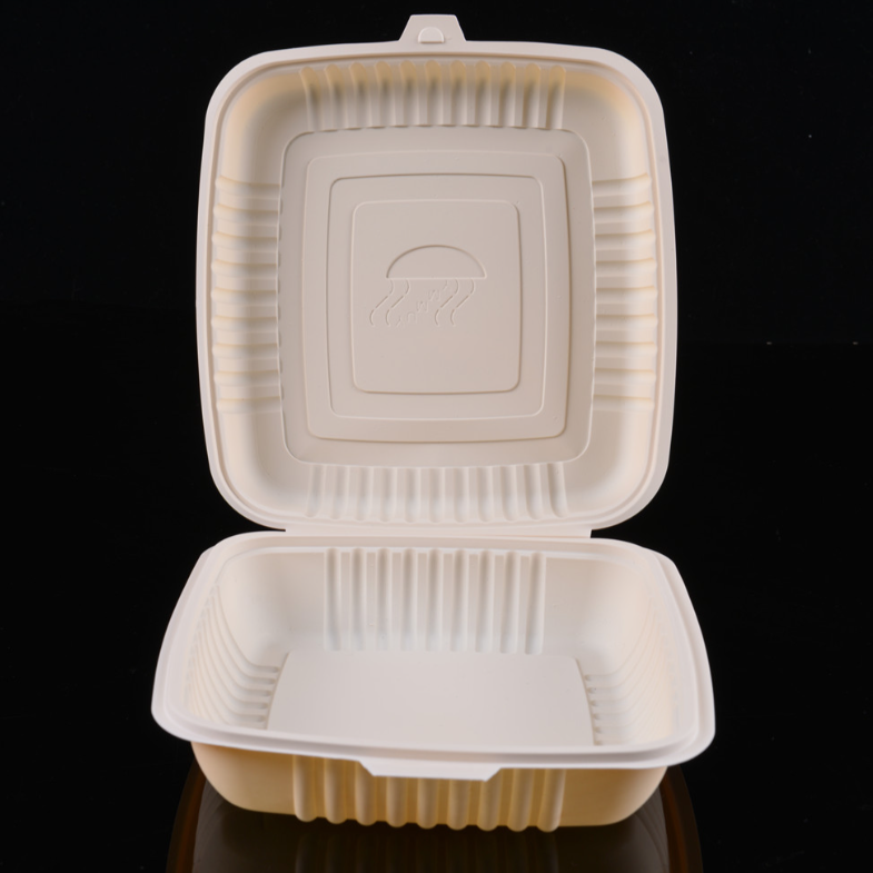 Factory Directly Biodegradable Disposable Plastic Cornstarch Take Away Food Container Lunch Box Food Box