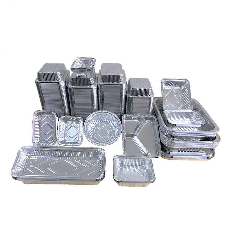 Food Grade Aluminum Tray 3 Compartment Aluminum Foil Container